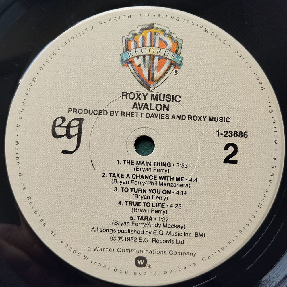 Винтажная виниловая пластинка LP Roxy Music Avalon (USA 1982) The Space Between