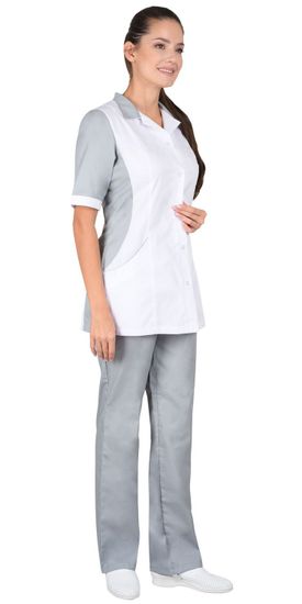 Костюм женский "Сириус-Иона" (белый/серый)