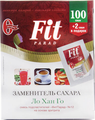 Сахарозаменитель на основе эритрита Fit Parad № 12, саше, 51 г