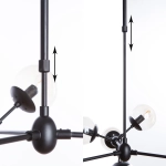 Люстра на штанге Arte Lamp BOLLA A1664SP-12BK