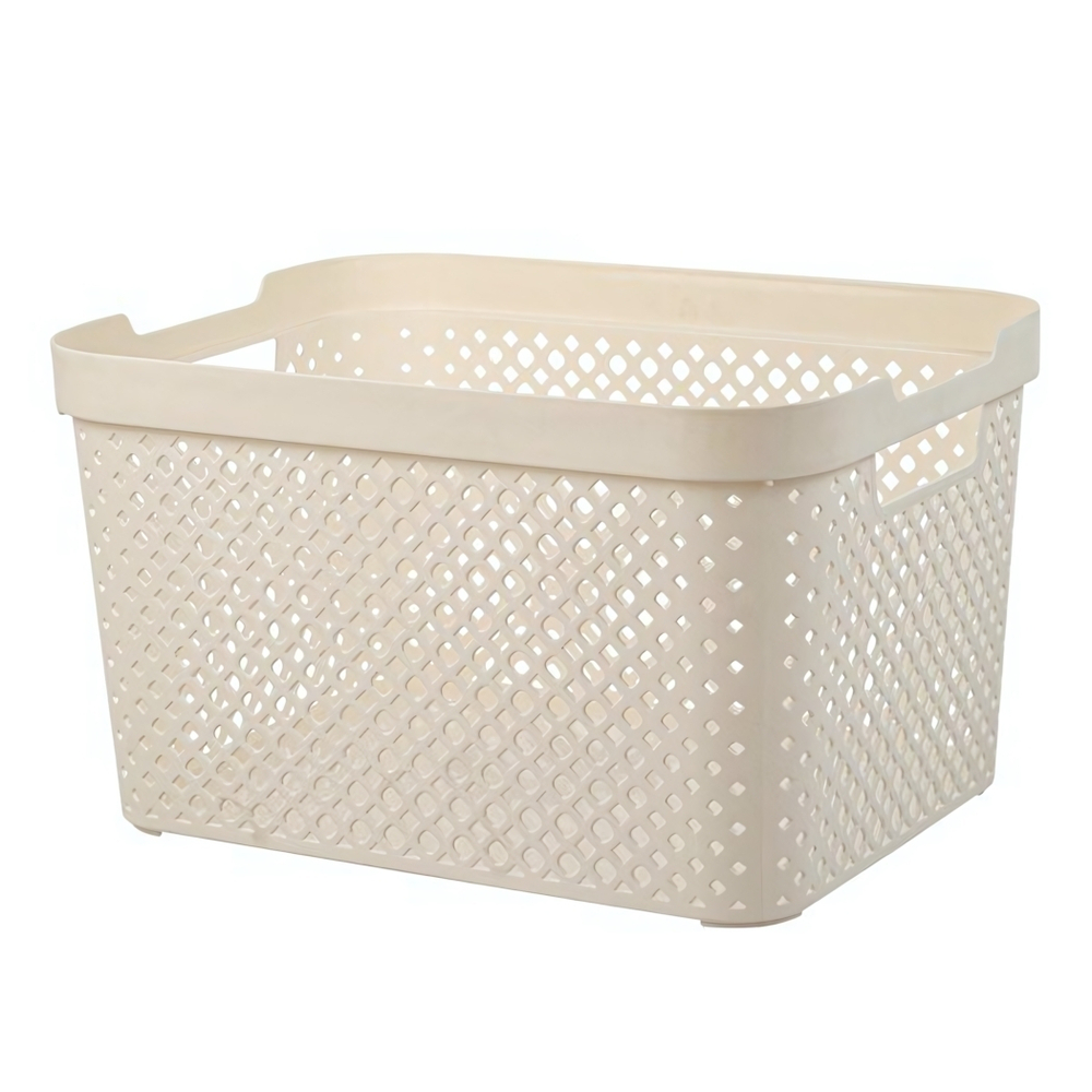 Корзина для хранения Plast Team STOCKHOLM, 15 л молочный туман