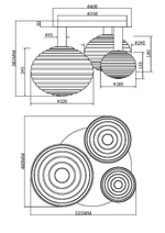 Потолочный светильник Maytoni Reels MOD268CL-03G