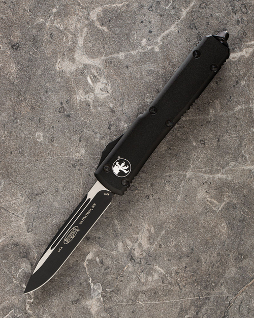 Автоматический складной нож Microtech Ultratech S/E Black Standart 121-1T (черный) фронталка/выкидуха
