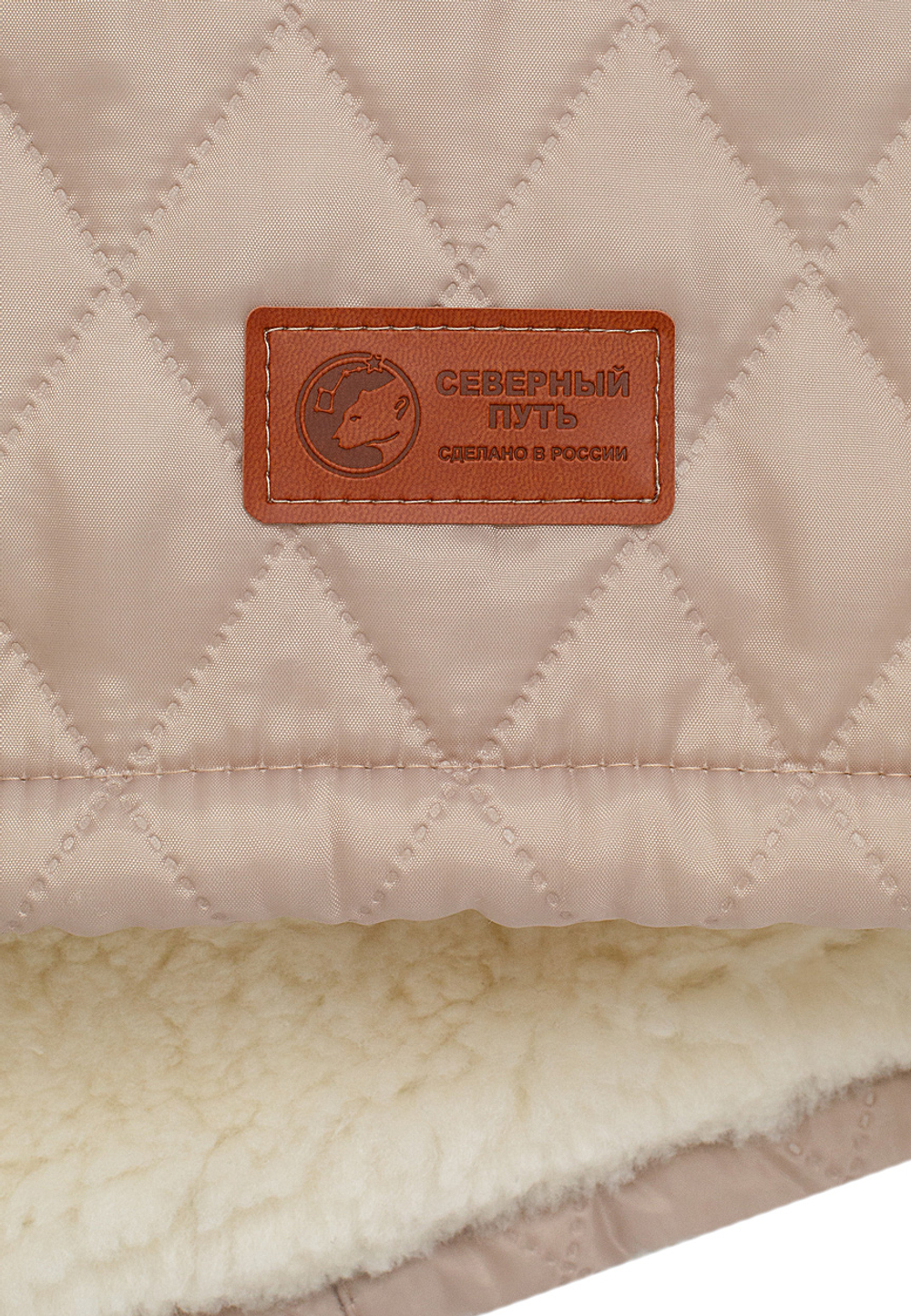 Домашний Жилет "СЕВЕРНЫЙ ПУТЬ" на меху из натуральной овечьей шерсти (Темно-синий)