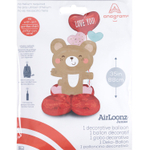 Фольгированный шар-фигура «Мишка с шарами. Love You» AIR, 89 см