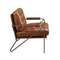 Кресло 5166 из коньячно-коричневой кожи