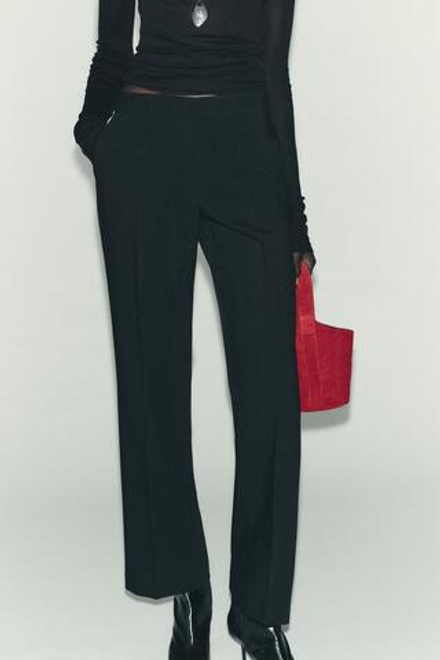 ZARA БРЮКИ FLARE, ЧЕРНЫЙ