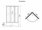 Душевая кабина Niagara "Promo" P100/40/MT/BK, 100x100, ABS-пластик