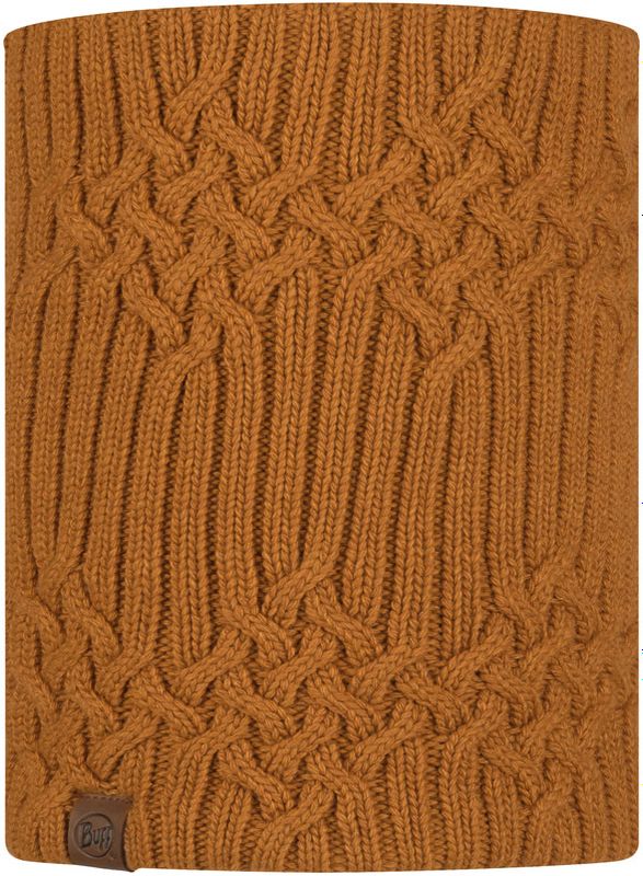 Вязаный шарф-труба с флисом Buff Neckwarmer Knitted Polar New Helle Mustard Фото 1