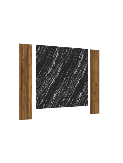 Бруклин ПМ-422.03 Комплект панелей декоративных Луанда (черный мрамор)