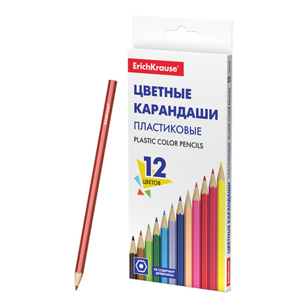 Карандаши цвет. 12цв ErichKrause пластиковые