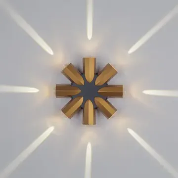 Уличный настенный светодиодный светильник 8W 4000К 380683 чёрный/золото Dito Lightstar