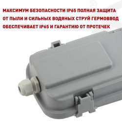 Светильник ЭРА SPP-101-0-002-060 IP65 под 2 светодиодные лампы T8 G13 LED 2x600 | Линейные IP65 под лампу T8 LED