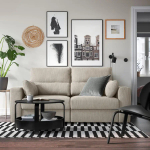 2-местный диван - IKEA ESKILSTUNA/ЭСКИЛЬСТУНА ИКЕА, 81х58х111 см, бежевый
