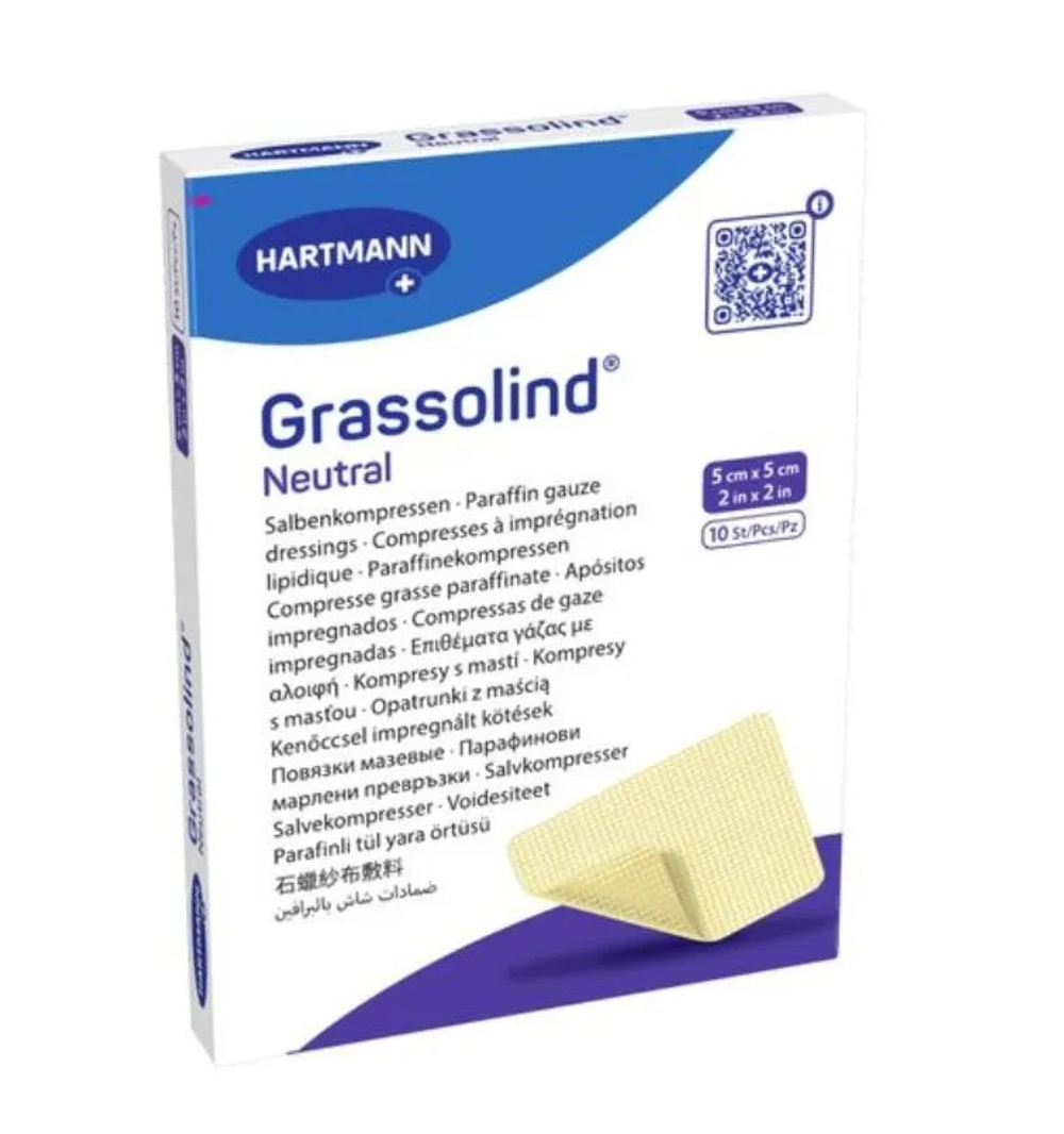Grassolind Neutral (Гразолинд) повязка мазевая стерильная, 5×5 см