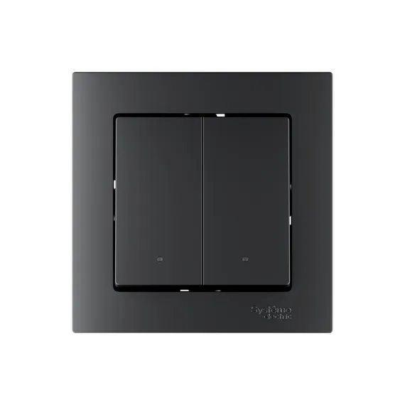 Выключатель 2-кл. AtlasDesign Smart 10А (сх. 5) L+N с подсветкой Zigbee механизм карбон SE ATN001053Z