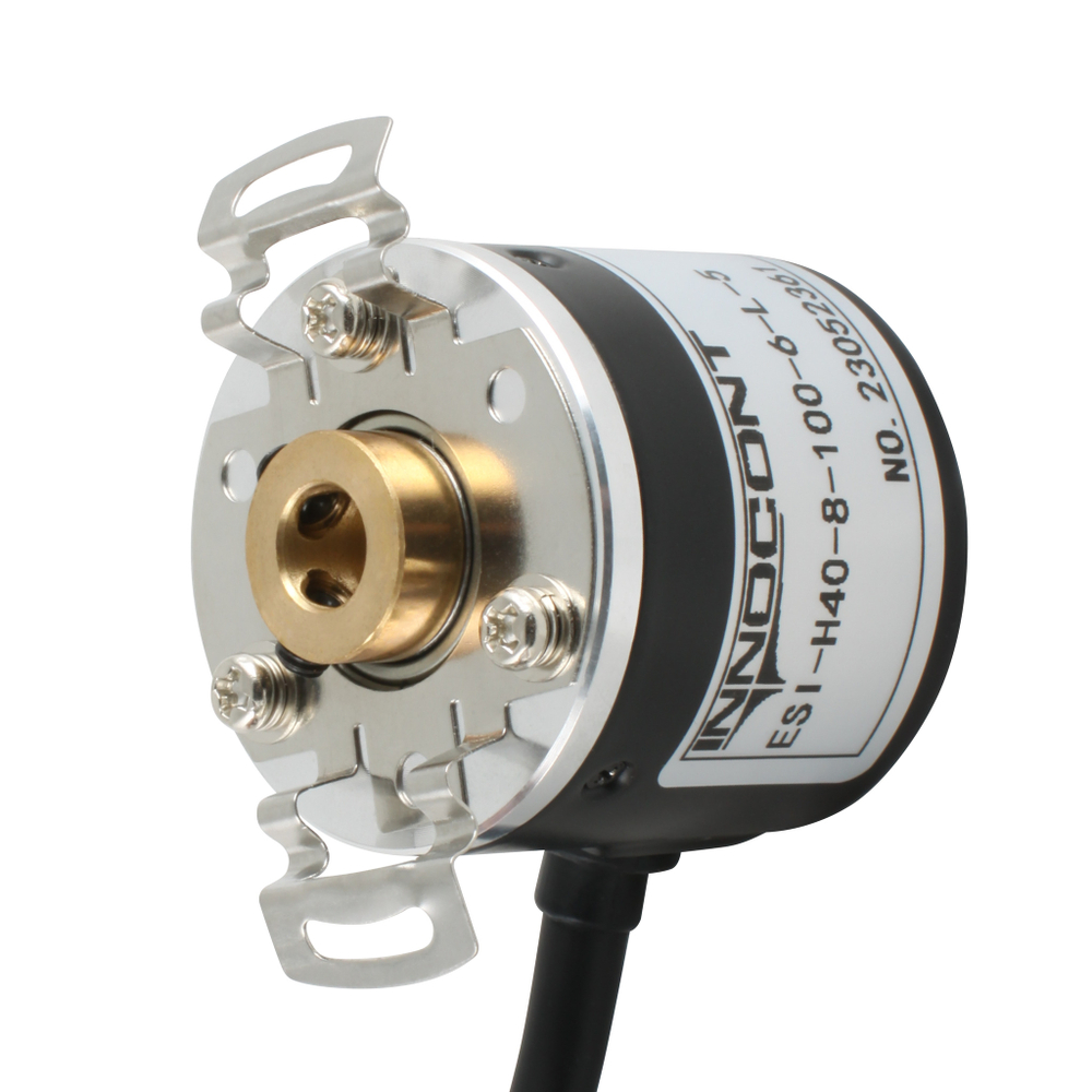 Инкрементальный энкодер INNOCONT D=40мм, полый вал 6мм, 500 имп/об, 24VDC, выход HTL, IP54, -20…+80°C, радиальный кабель 2м