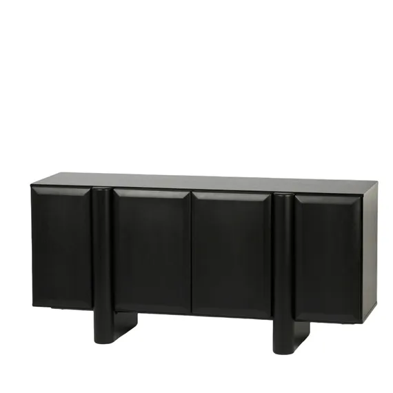 Комод Kode 160х70 см, черный, дуб, меламин
