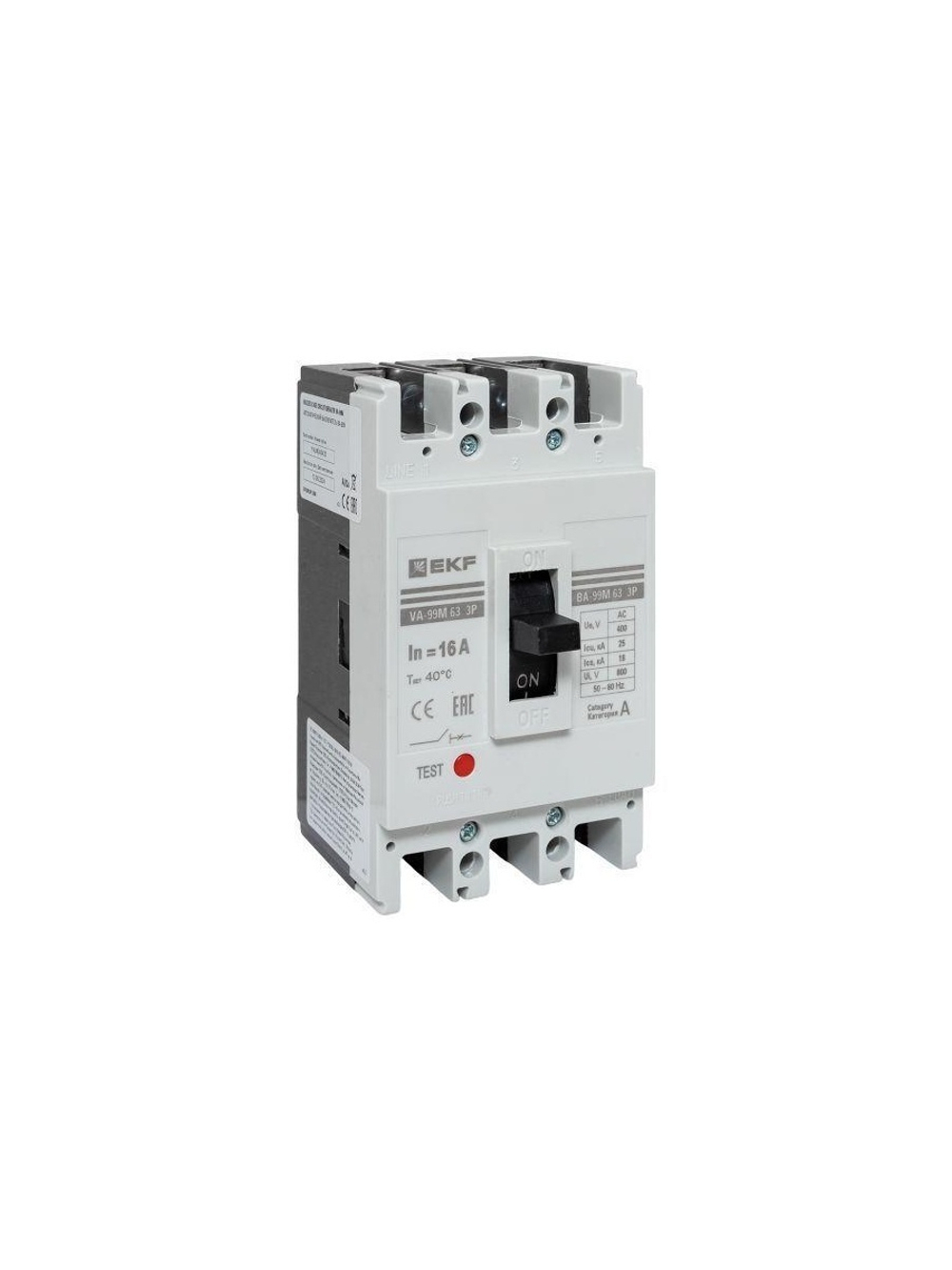 Выключатель автоматический 3п 63/16А 25кА ВА-99М PROxima EKF mccb99-63-16m