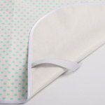 6853743 Клеёнка-наматрасник с резинками-держателями. С рисунком «Бирюзовый горошек»