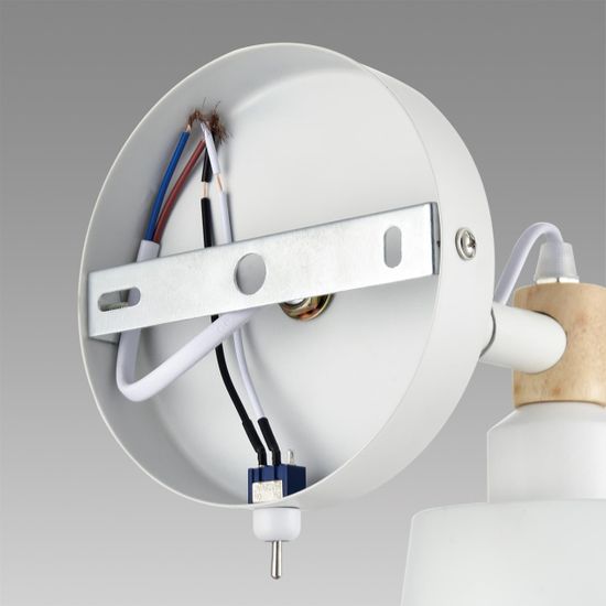 8097/1W MODERNI LN25 269 белый/белый металл, дерево/металл Бра Е27 1*60W 220V ROSALINA