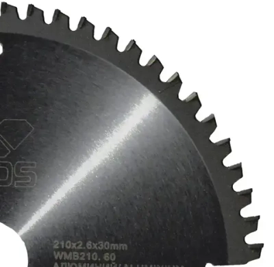 Диск пильный по металлу 210x30 мм KEOS z60 Чистый рез алюминия, пластика, ламината