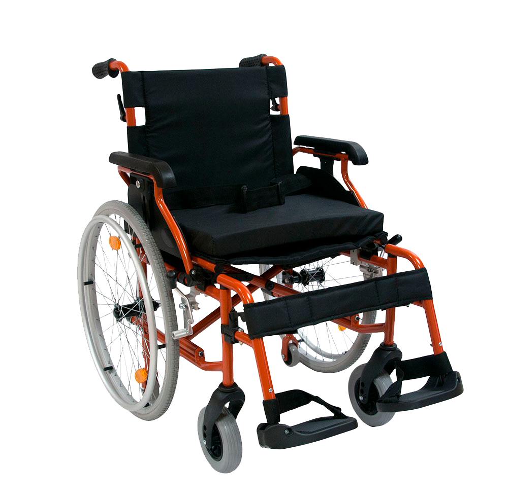 Мега-Оптим Mega-220 с пневматическими задними колесами (до 135 кг), Кресло-коляска с ручным приводом для лиц с большим весом прогулочная (для инвалидов и детей-инвалидов), код ФСС 07-02-08