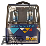 Автолампа H4 12V 60/55W P43t Маяк +130% Active Cristal 72420AC+130 (к-т)