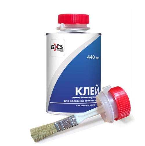 Клей самовулканизирующийся для холод. вулканизации 440 мл (жест. банка) с кистью (БХЗ)