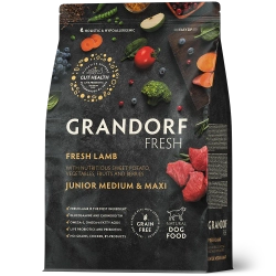 Grandorf Fresh, Fresh Lamb, Junior Medium & Maxi для юниоров (Свежее мясо ягненка с бататом)