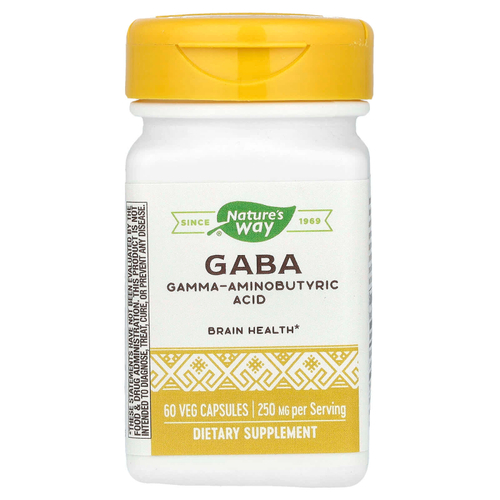 Nature's Way, ГАМК, 250 мг, 60 растительных капсул