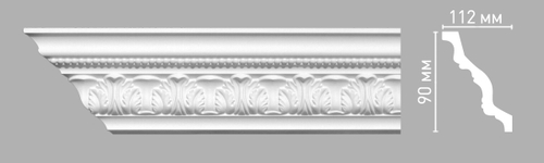 Плинтус потолочный с рисунком Decomaster 95095 90х112х2400мм