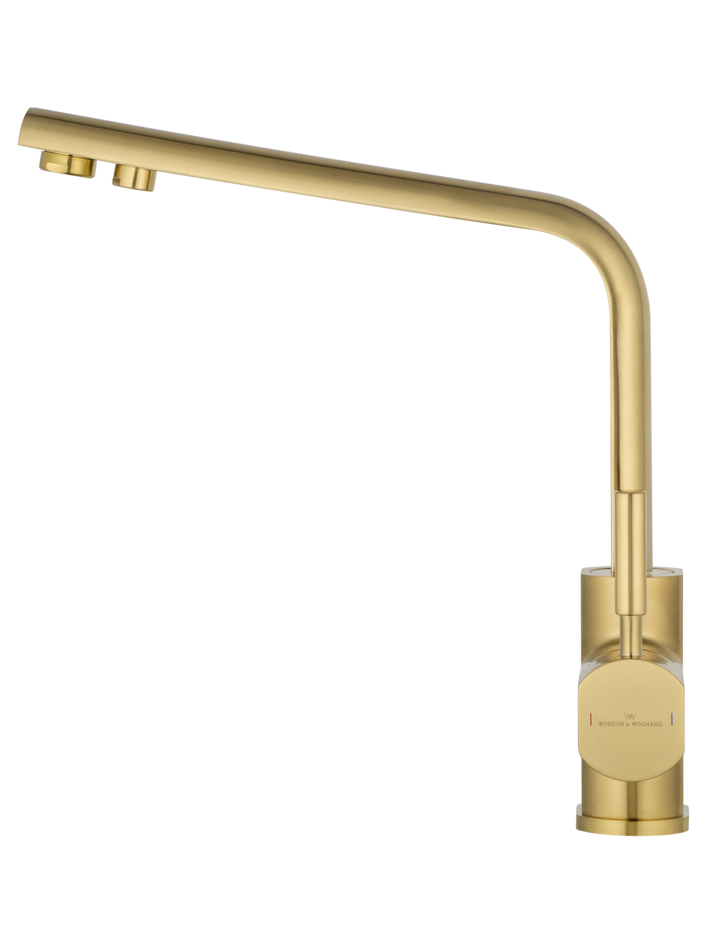 Смеситель для кухни c подключением фильтра WONZON & WOGHAND, Брашированное золото (WW-88458003-BG)