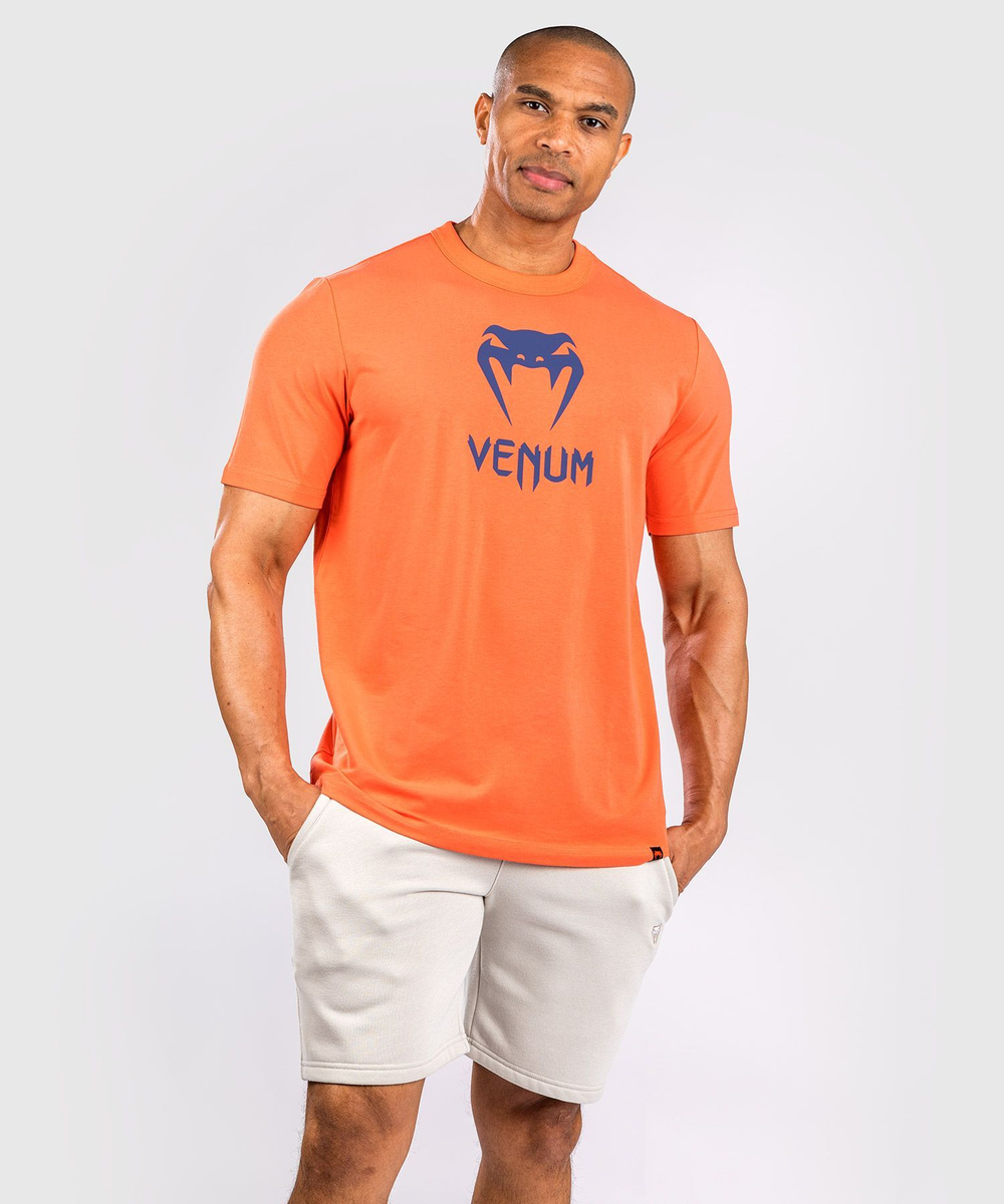 Футболка Venum Classic Orange/Navy Blue