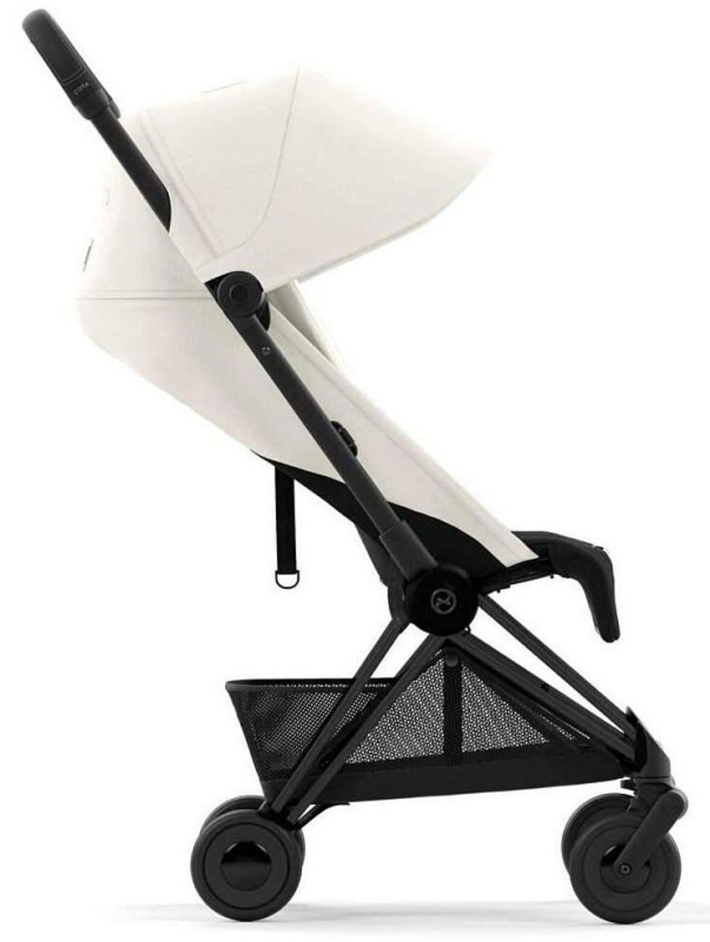 Коляска Cybex Coya Matt Black Frame Cloud G i-Size Ocean Blue Plus 2 в 1 Off White с дождевиком и бампером