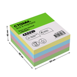 Блок для записей СТАММ "Имидж", цветной  8х8х4 см