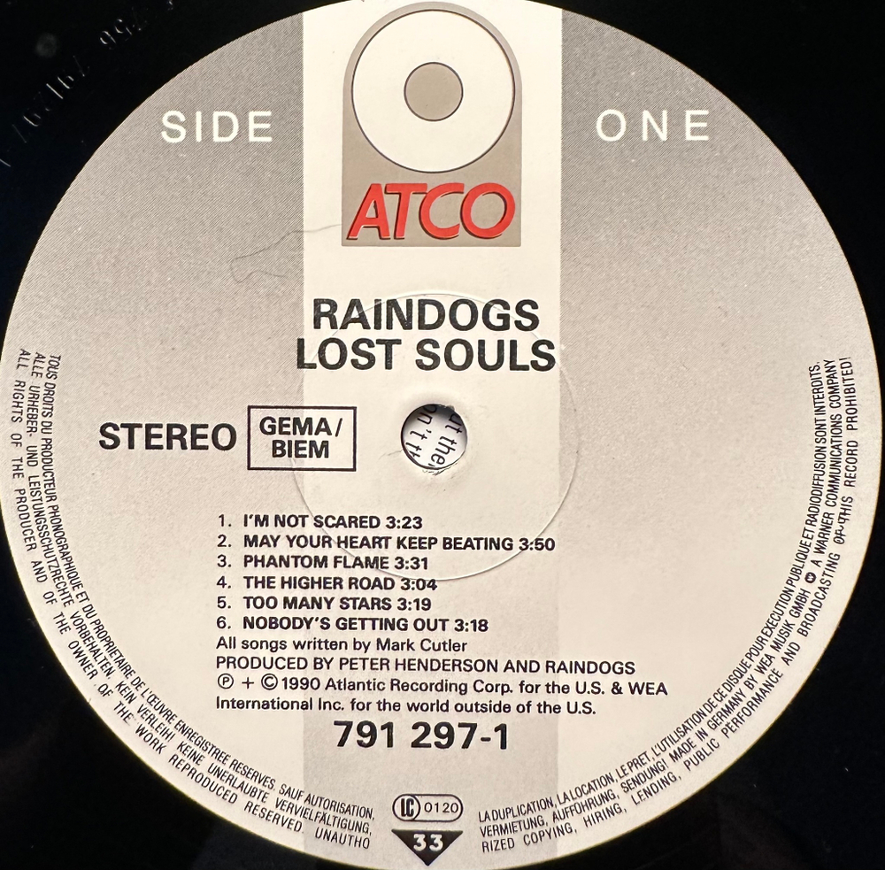 Raindogs - Lost Souls (Германия 1990г.)