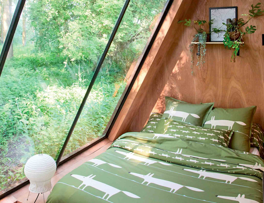 Постельное белье 1.5 спальное Blanc des Vosges Mr Fox Mousse зеленое