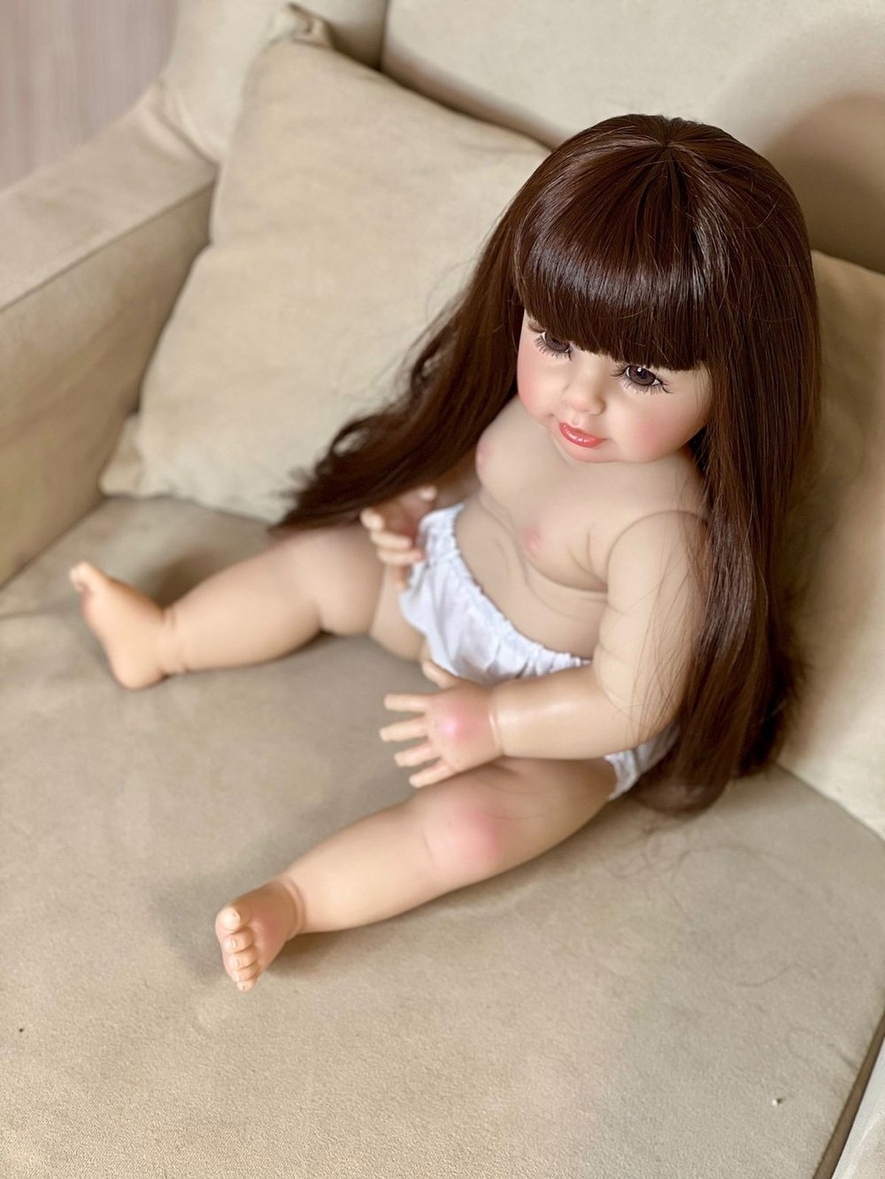 Кукла Реборн виниловая 55см без одежды (FA-568W)