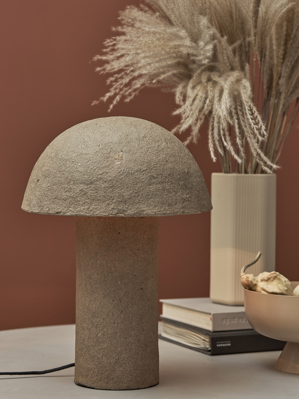 Лампа настольная texture sleek, D32х42 см, бежевая