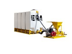 Насосно-смесительный узел для ГНБ с мотопомпой Koshin (Япония)