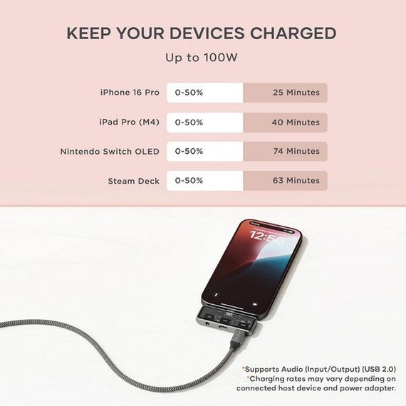 Хаб Satechi Mobile XR Hub with Audio PD 100W (ST-HXRAJM) серый