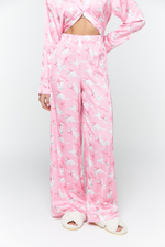 Шеклвая пижама розовые кошечки - S размер