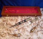 Набор подарочный "Джигит №1" (Кинжал кавказский, 2 рога для вина)