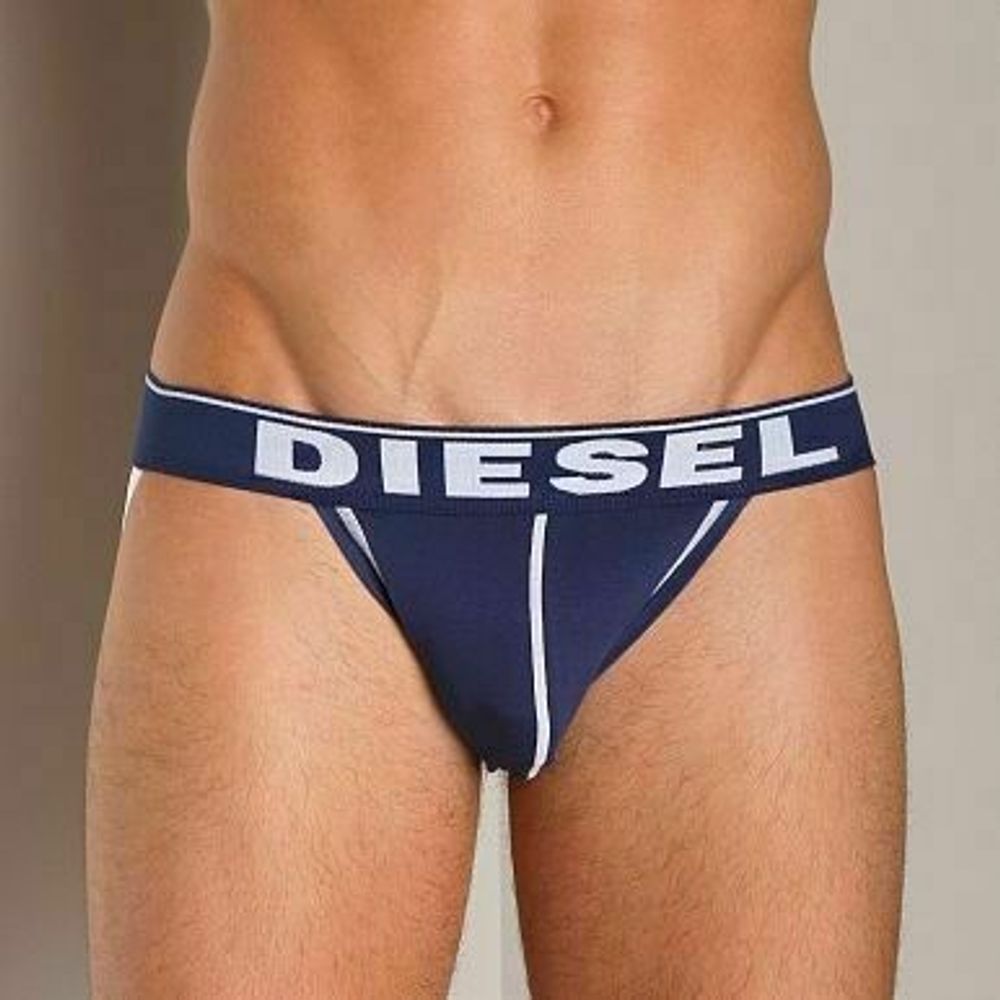 Мужские трусы джоки темно-синие Diesel Fresh and Bright Divine Jockstrap Navy