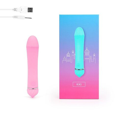 Розовый гладкий вибратор с 11 режимами вибрации - 11,5 см. (Цвет: розовый)