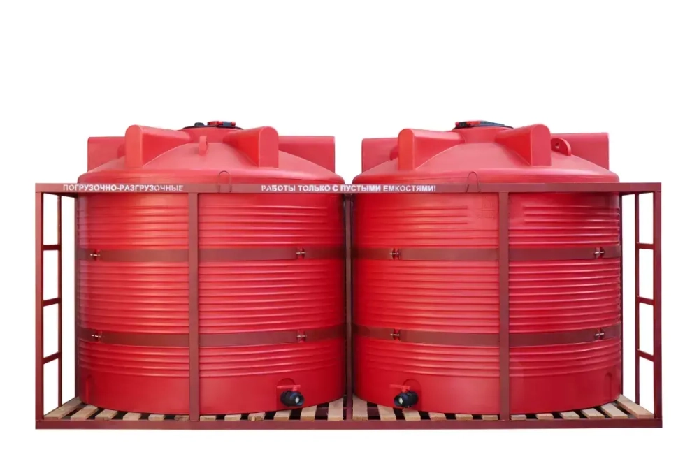 Кассета для перевозки ЖКУ 2*6000 Пластерра PT KAS (13000 л.) вертикальный (4120x2080x2340см;красный) - арт.560134