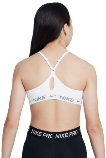 Топ для девочки теннисный Nike Girls Indy Sports - белый