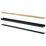 Рейка для коробки раздвижной двери - SKYTTA IKEA/ СКЮТТА ИКЕА, 200х12,2  см, черный/бежевый