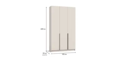Босс Стандарт 120*220 шкаф распашной 3Д 01 Кашемир